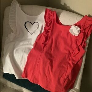 2 Janie and Jack sleeveless tee, size girls 12
